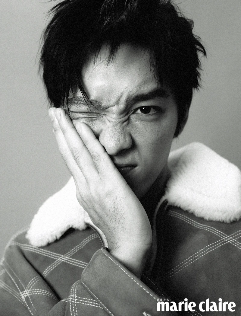 刺繡羊毛皮工裝外套，Louis Vuitton。