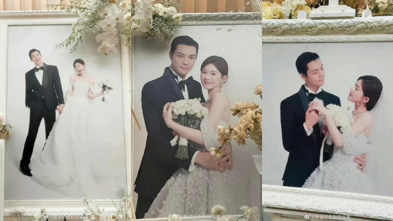 趙露思與陳偉霆婚紗照穿Georges Hobeika白紗  趙露思與陳偉霆婚紗照穿Georges Hobeika白紗
