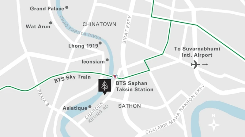 曼谷湄南河四季酒店位置 曼谷湄南河四季酒店位置