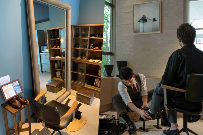 專屬理鞋區,能向飯店提前預約服務。 專屬理鞋區,能向飯店提前預約服務。