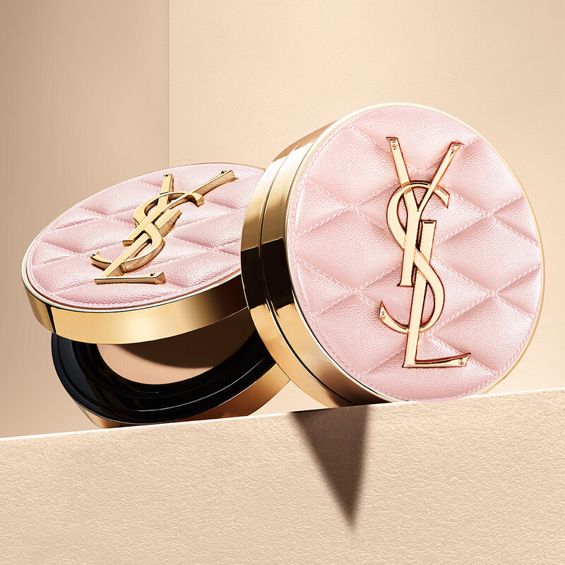 YSL超模光感精華水氣墊高訂菱格版(#B10、#B20)，NT3,180(限量)