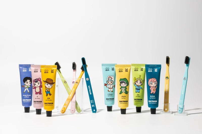 SALTRAIN | TinyTAN BTS防彈少年團x玩具總動員聯名牙膏與牙刷。 SALTRAIN | TinyTAN BTS防彈少年團x玩具總動員聯名牙膏與牙刷。