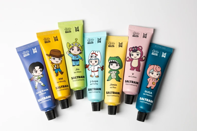 SALTRAIN | TinyTAN BTS防彈少年團x玩具總動員聯名牙膏全成員。 SALTRAIN | TinyTAN BTS防彈少年團x玩具總動員聯名牙膏全成員。