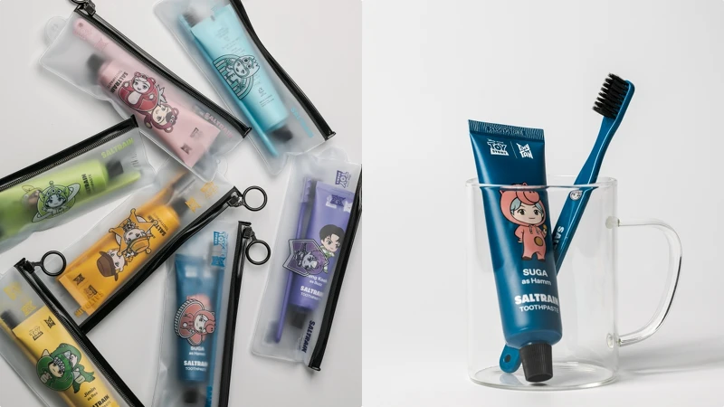 SALTRAIN | TinyTAN BTS防彈少年團 x 玩具總動員牙膏牙刷旅行組(內含牙膏正貨70g,搭配同款角色質感時髦設計極細軟毛牙刷),NT350 SALTRAIN | TinyTAN BTS防彈少年團 x 玩具總動員牙膏牙刷旅行組(內含牙膏正貨70g,搭配同款角色質感時髦設計極細軟毛牙刷),NT350