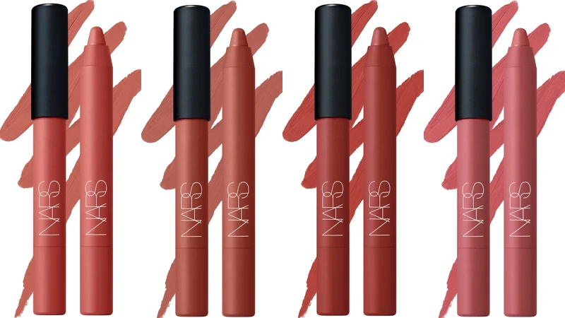 NARS特霧絲柔精準唇筆亞洲推薦色號(左起)#170 TAKE ME HOME撩心裸橘、#180 WALKYRIE霸氣裸棕、#182 ENDLESS LOVE炙紅濃情、#888 DOLCE VITA乾燥玫瑰。