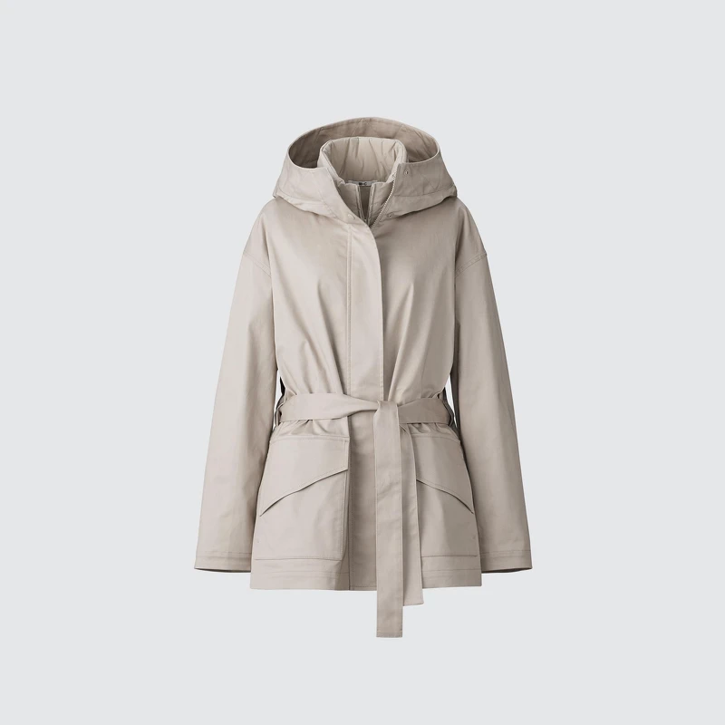 棉質寬版短大衣,NT$3,990。