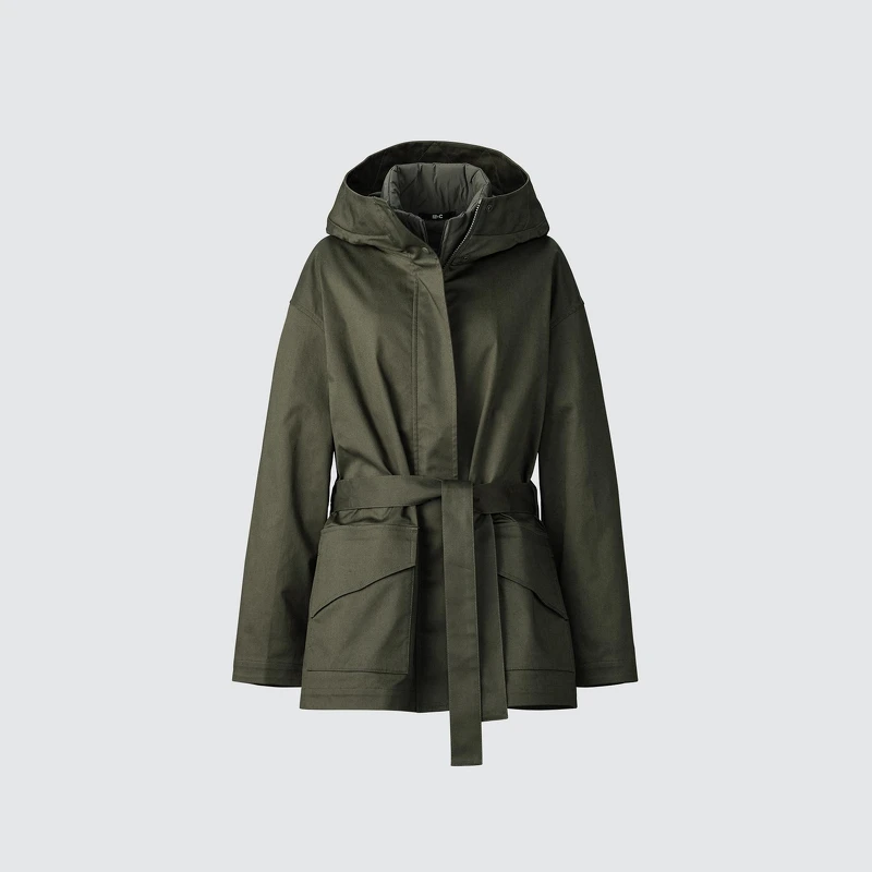 棉質寬版短大衣,NT$3,990。