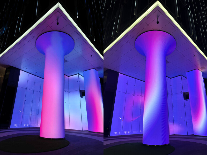 左圖使用Xiaomi MIX Flip拍攝、右圖使用它牌手機拍攝