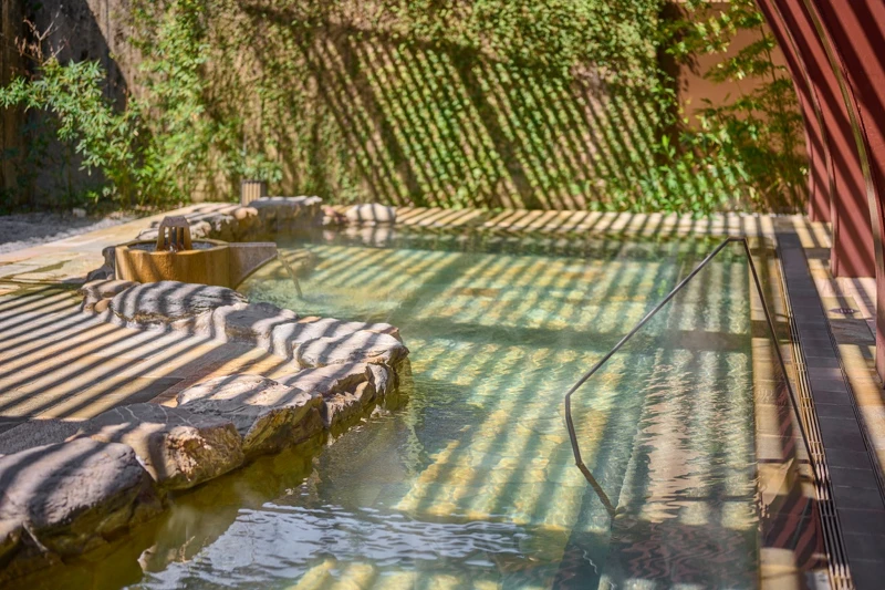 擁有百年歷史的「員山溫泉」(又稱宜蘭溫泉)。