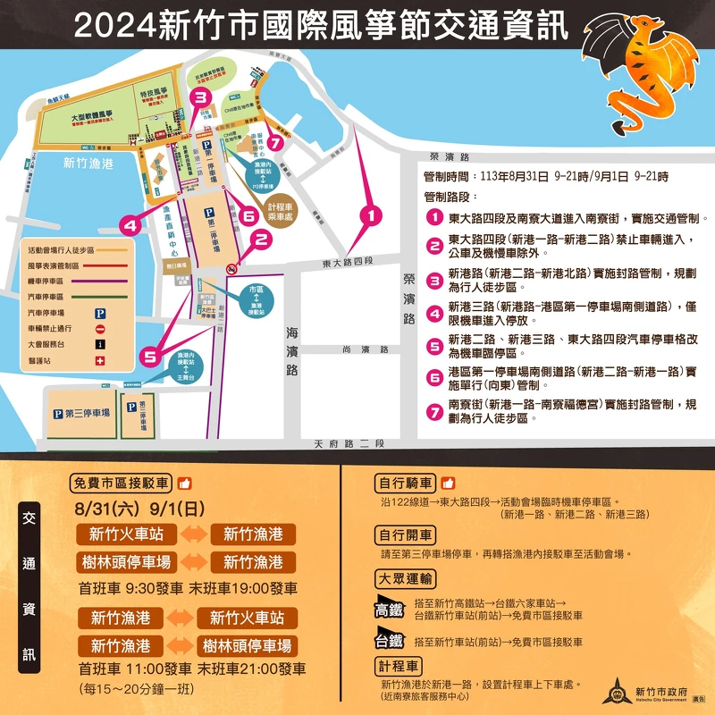 2024新竹市國際風箏節交通資訊