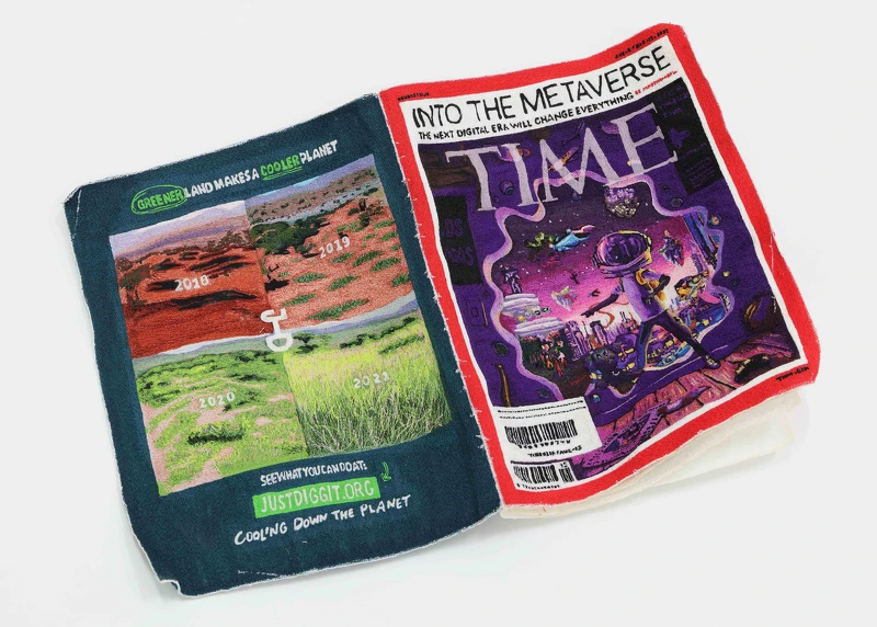 青山悟擬真的刺繡作品。© Satoru Aoyama, courtesy Mizuma Art Gallery.