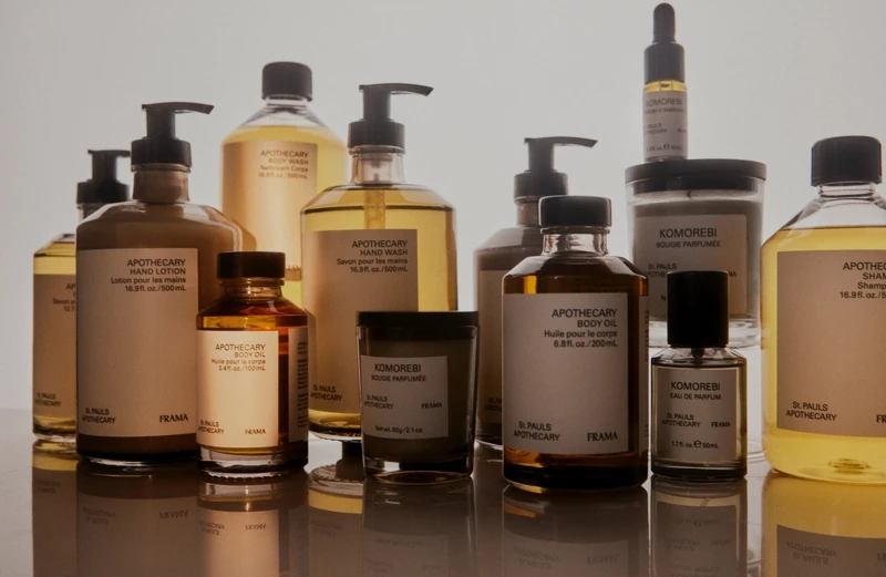 丹麥FRAMA香氛與居家保養產品情境圖。