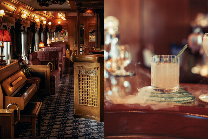 鋼琴酒吧空間則在列車中央車廂。 鋼琴酒吧空間則在列車中央車廂。