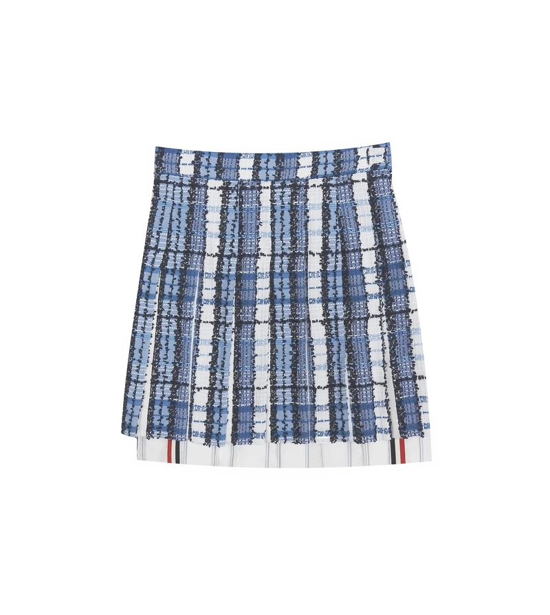 Thom Browne FW24 Women 雙色粗花呢百褶裙 NT69,100 Thom Browne FW24 Women 雙色粗花呢百褶裙 NT69,100