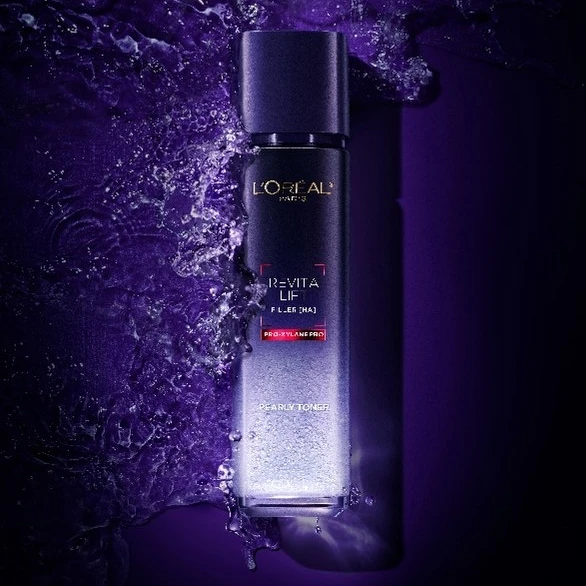 巴黎萊雅玻尿酸瞬效保濕修護晶露情境圖。