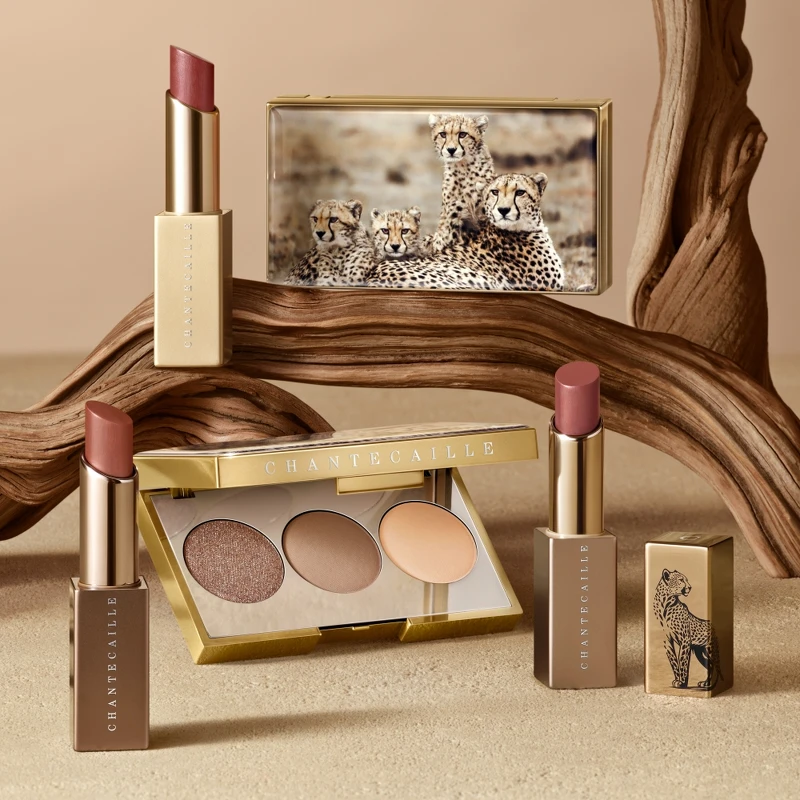 香緹卡2024秋季慈善獵豹限量彩妝形象圖。