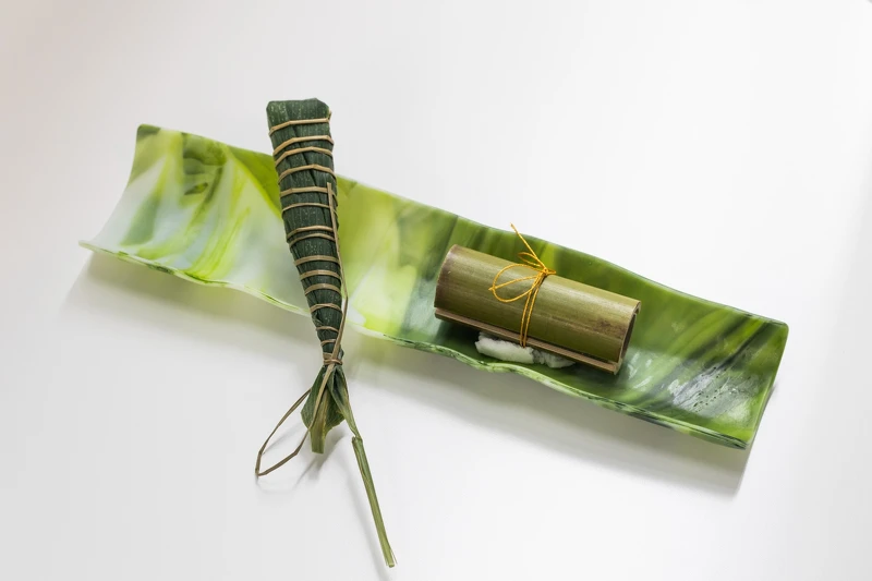 「壽司芳」Hiroki Nakanoue創作料理「竹葉壽司」。