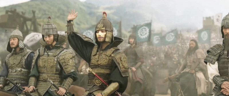 最後一幕是由大王子(中)率領三王子(左二)進攻于氏王后,李洙赫很像客串讓網友無語 最後一幕是由大王子(中)率領三王子(左二)進攻于氏王后,李洙赫很像客串讓網友無語