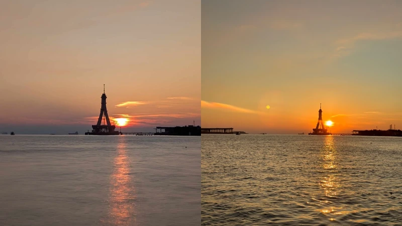 （左）Pixel 9 Pro XL手機拍攝、（右）他牌手機拍攝