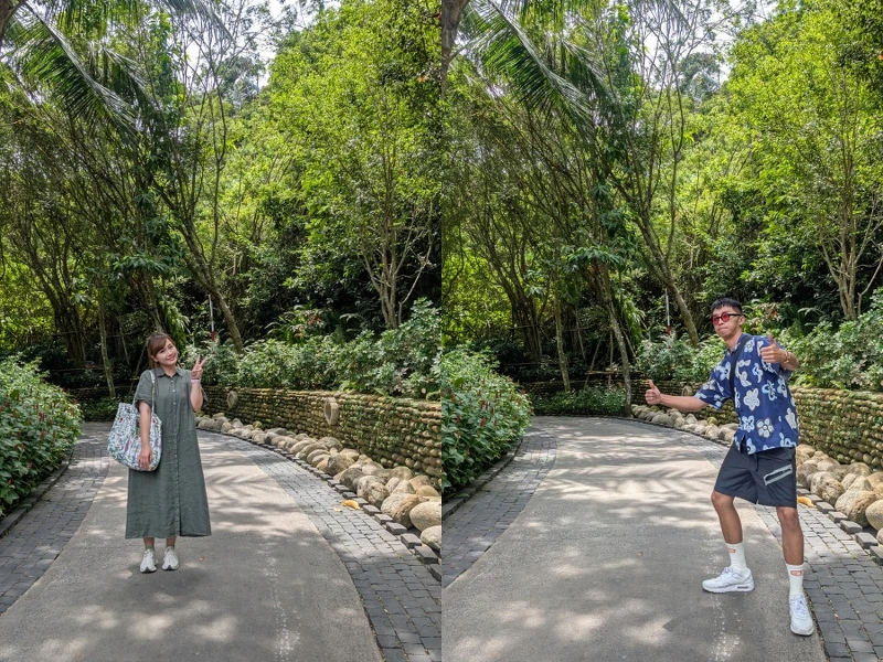 先後拍攝左右兩張，接下來就能用「一起拍」完成合照（下圖）