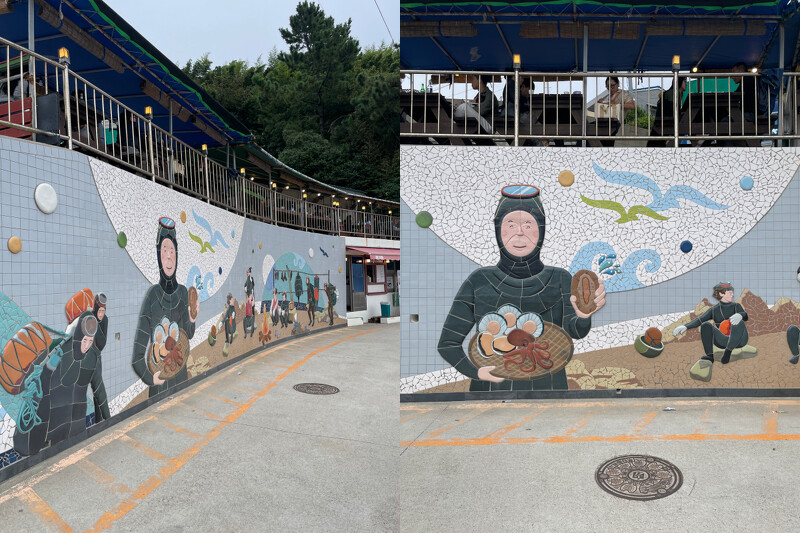 村中的彩繪牆。