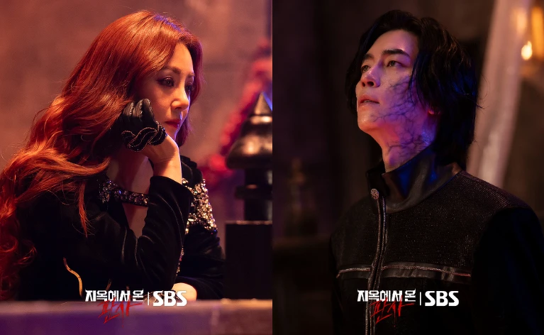  《來自地獄的法官》吳娜拉飾演朱斯提提亞 、申成錄飾演上層惡魔巴力©SBS
