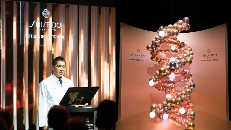 Dr. Masashi Miyai 資生堂未來科技研究所 宫井雅史博士為我們解說40多年來資生堂在肌膚養護上的發現。 Dr. Masashi Miyai 資生堂未來科技研究所 宫井雅史博士為我們解說40多年來資生堂在肌膚養護上的發現。