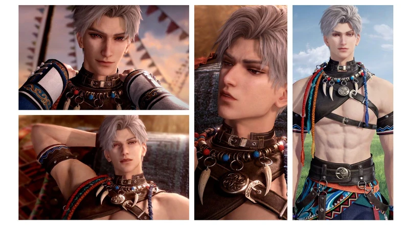 秦徹讓玩家深刻感受奔放與魅力,就連服飾上的狼牙與話語接傳遞蒙古草原自由獨特的文化情愫。圖/擷取自《戀與深空》 秦徹讓玩家深刻感受奔放與魅力,就連服飾上的狼牙與話語接傳遞蒙古草原自由獨特的文化情愫。圖/擷取自《戀與深空》