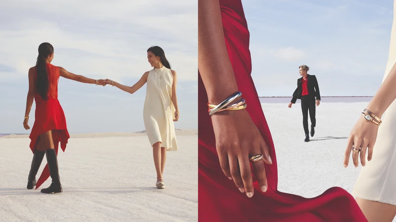Trinity系列的最新形象廣告中，以鮮活畫面帶出珠寶背後連結的多元價值。