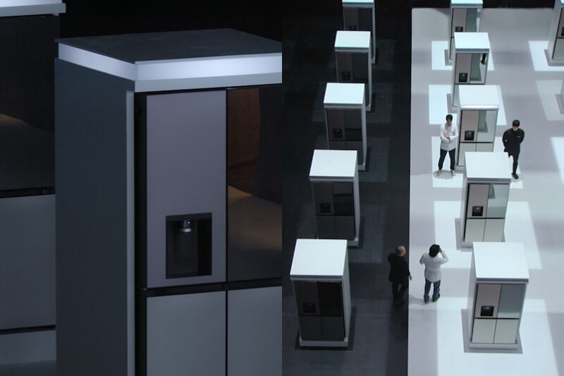 LG Signature 冰箱（又被暱稱為「敲敲門冰箱」）。