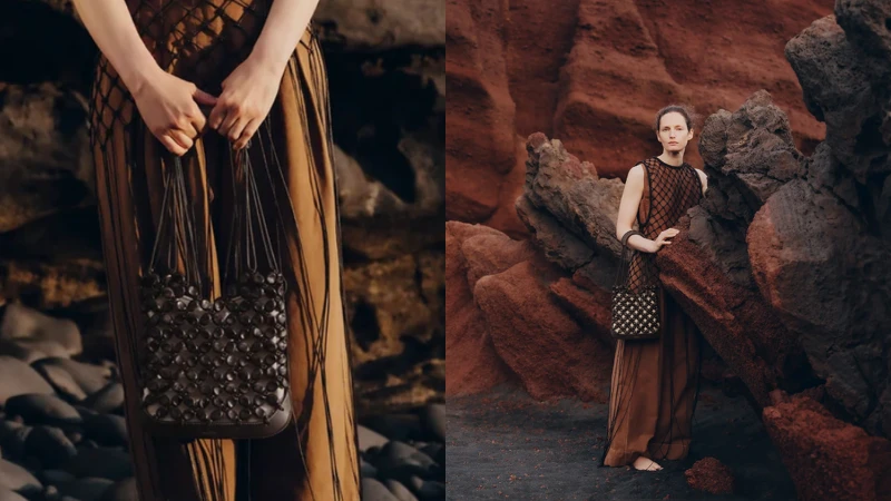 2024新包款Solé,由皮革邊角餘料製成的「Plèi」的全新包款,使用獨特創新技術,運用皮革餘料打造出鵝卵石般的圓潤珠飾,是品牌永續堅持的作品。 2024新包款Solé,由皮革邊角餘料製成的「Plèi」的全新包款,使用獨特創新技術,運用皮革餘料打造出鵝卵石般的圓潤珠飾,是品牌永續堅持的作品。