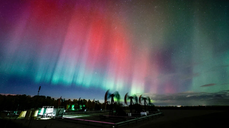 2024/10/10加拿大亞伯達省出現極光