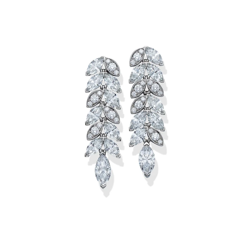 Tiffany Victoria 鉑金鑽石耳環
