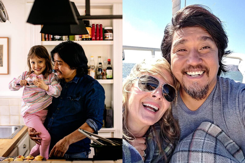 女兒 Arden 與妻子 Dianne。 女兒 Arden 與妻子 Dianne。