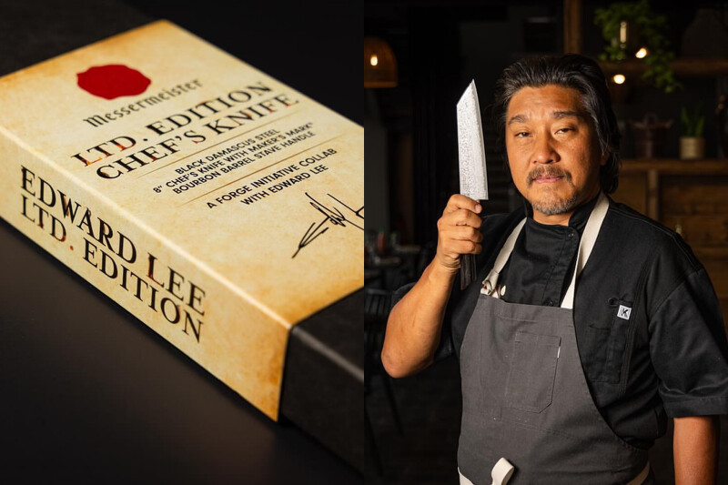 與德國餐廚品牌「Messermeister」合作推出限量文化刀(Bunka)。 與德國餐廚品牌「Messermeister」合作推出限量文化刀(Bunka)。