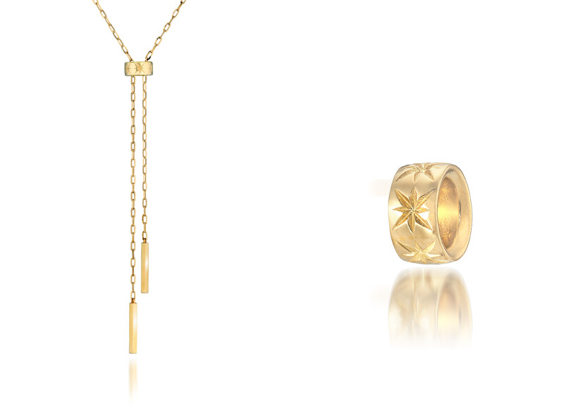 SLIDE LARIAT系列Y字項鍊,NT 18,200;MINI RING CHARM系列K10墜飾,NT4,900。 SLIDE LARIAT系列Y字項鍊,NT 18,200;MINI RING CHARM系列K10墜飾,NT4,900。