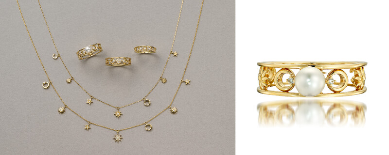 MOON&SUN系列作品;MOON&SUN系列珍珠戒指,NT29,200。 MOON&SUN系列作品;MOON&SUN系列珍珠戒指,NT29,200。