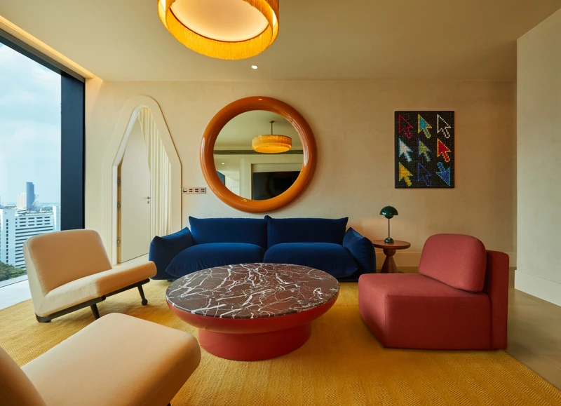 「Penthouse」起居室。 「Penthouse」起居室。