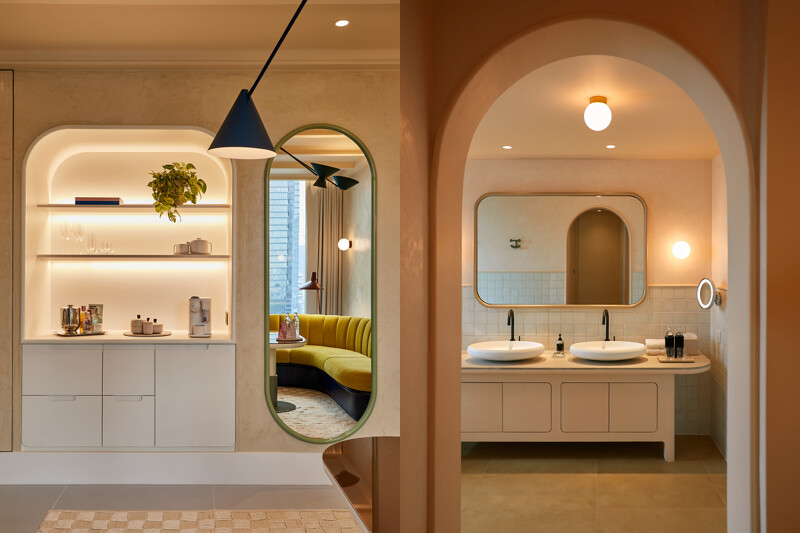 玄關與浴室空間。 玄關與浴室空間。