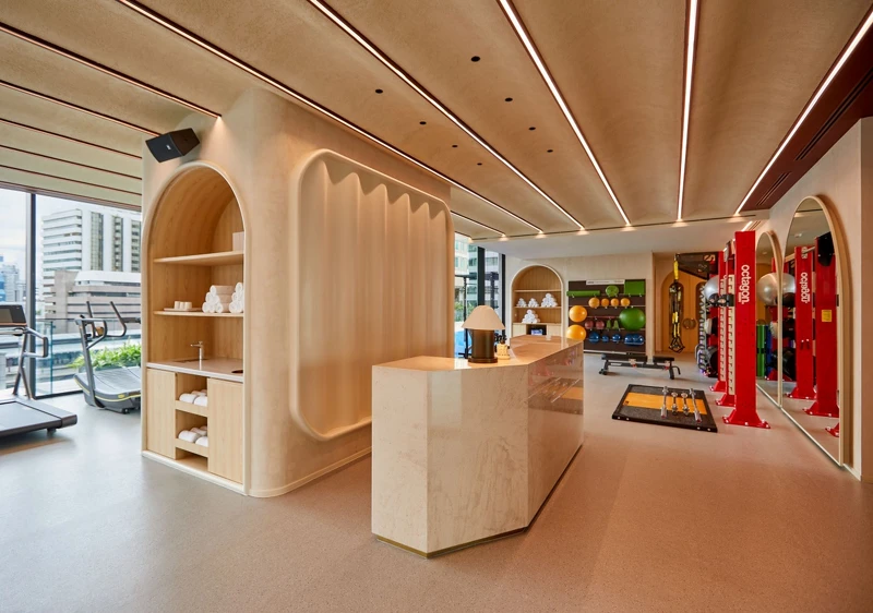 24小時開放的專業健身房空間。 24小時開放的專業健身房空間。