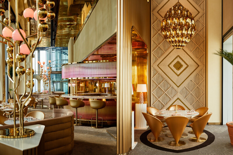 76樓的當代墨西哥料理餐廳「Ojo」。 76樓的當代墨西哥料理餐廳「Ojo」。