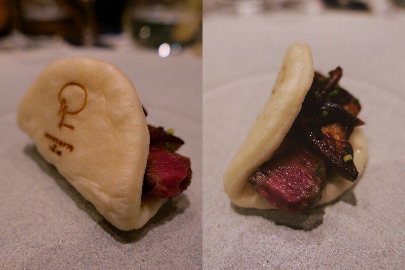 「和牛羅西尼刈包」。 「和牛羅西尼刈包」。