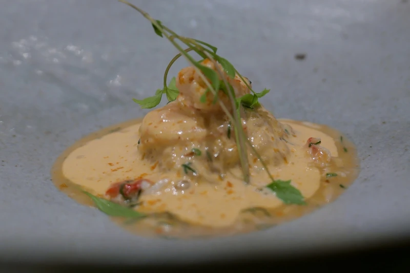 「蟹|糯米|椰奶|蟹膏奶醬」。 「蟹|糯米|椰奶|蟹膏奶醬」。