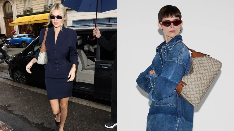 Kendall Jenner已在背上Emblem肩背包上街。