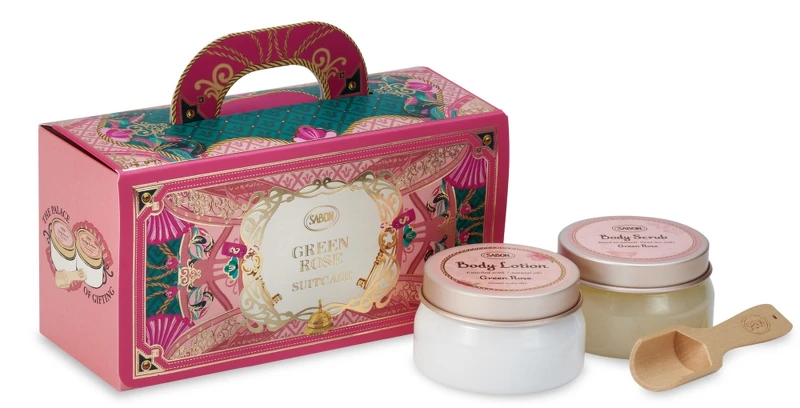 SABON磨砂保養手提箱禮盒(美好年代限定包裝),NT1,880 SABON磨砂保養手提箱禮盒(美好年代限定包裝),NT1,880