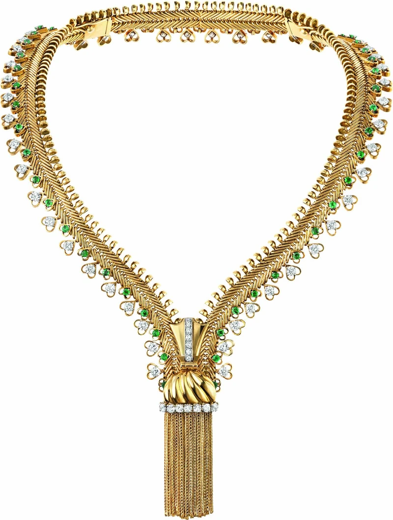 Zip項鍊(1952年)Van Cleef & Arpels Collection。 Zip項鍊(1952年)Van Cleef & Arpels Collection。