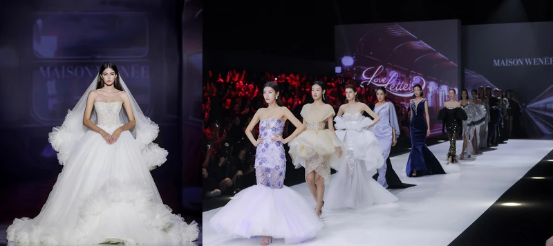 日前MAISON WENĒE薇妮體雕衣COUTURE 2025高級訂製發表華麗亮相上海時裝週。大秀以「LOVE LETTERS 情書」為主題,為觀眾呈現了一場浪漫濃情復古的視覺盛宴。 日前MAISON WENĒE薇妮體雕衣COUTURE 2025高級訂製發表華麗亮相上海時裝週。大秀以「LOVE LETTERS 情書」為主題,為觀眾呈現了一場浪漫濃情復古的視覺盛宴。