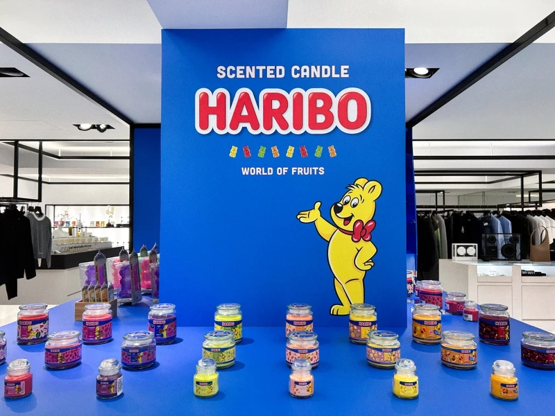 HARIBO小熊軟糖香氛蠟燭在ARTIFACTS的期間限定快閃店。