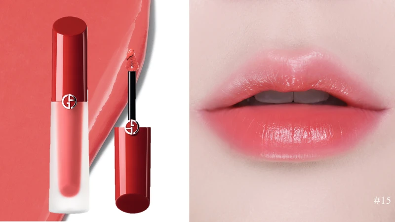 圖片來源:Armani Beauty|奢華絲緞訂製水唇釉#15冷煙粉櫻 4ml定價1,600元 圖片來源:Armani Beauty|奢華絲緞訂製水唇釉#15冷煙粉櫻 4ml定價1,600元