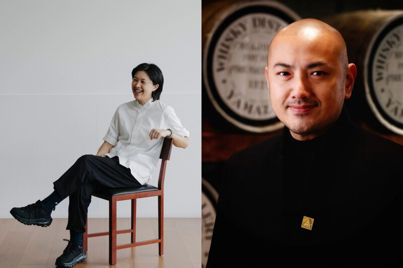 左為「Agri」主廚朱捷,右為「三得利」品牌大使蘇友欽。 左為「Agri」主廚朱捷,右為「三得利」品牌大使蘇友欽。